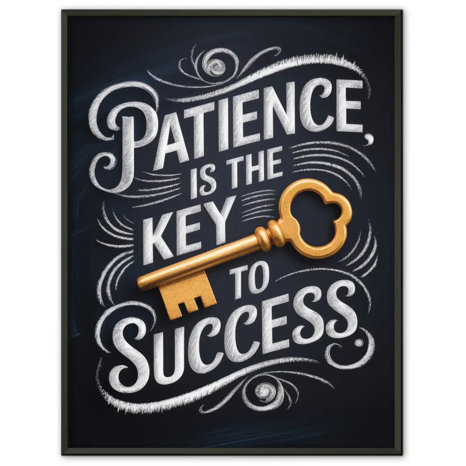 Motivationsposter Geduld zum Erfolg inspirierend 1