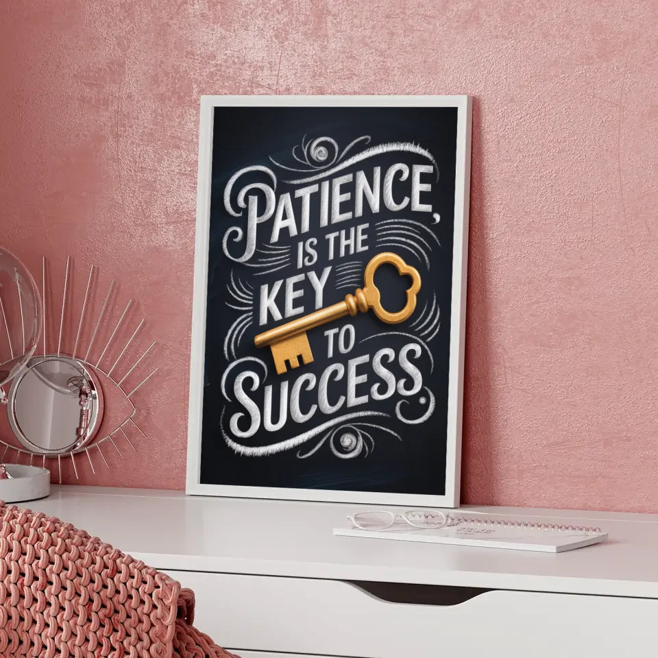 Motivationsposter Geduld zum Erfolg inspirierend 5
