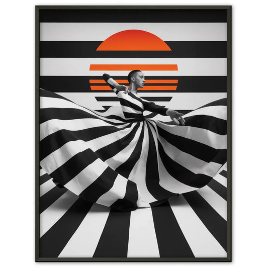 Dynamischer Tanz Poster mit stilisierter Figur 1