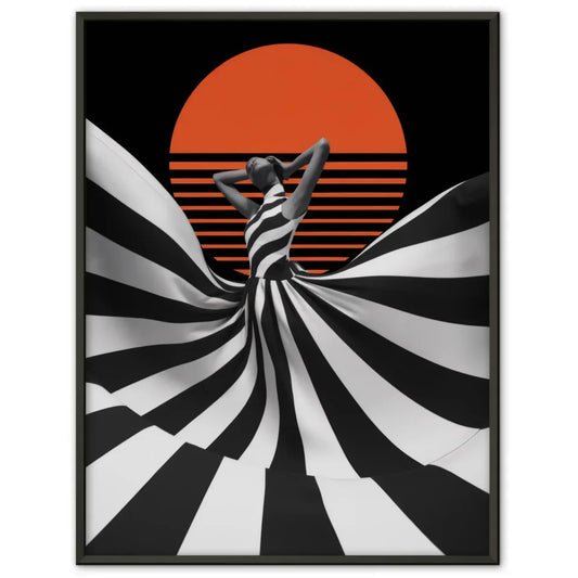 Dynamischer Tanz Poster mit stilisierter Figur und Farben 1