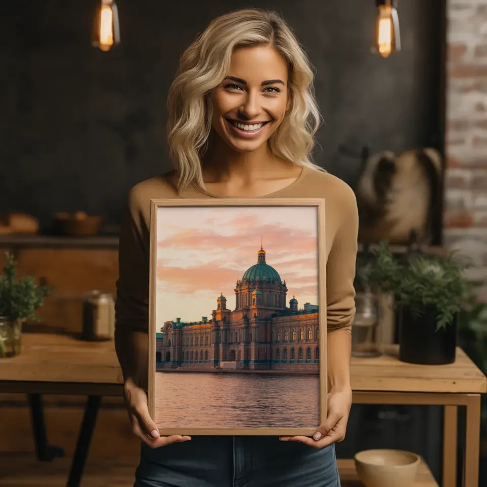 Eremitage Poster in einzigartiger goldener Stunde Russland 2