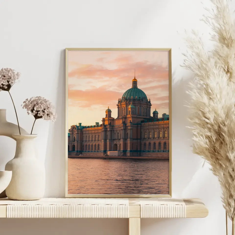 Eremitage Poster in einzigartiger goldener Stunde Russland 4