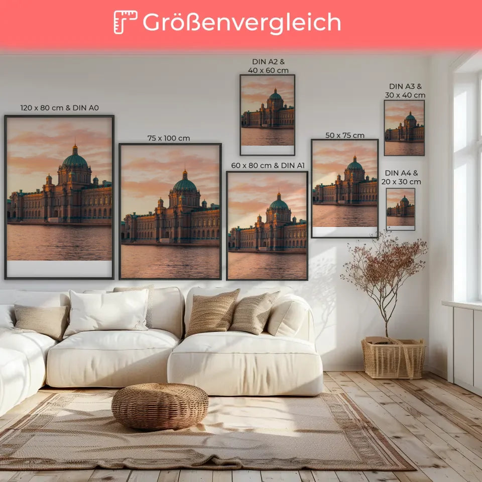Eremitage Poster in einzigartiger goldener Stunde Russland 7
