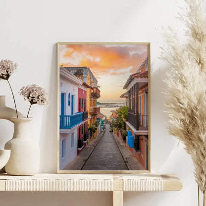 Poster Panama Altstadt Cartagena Goldene Stunde Kunstwerk 4