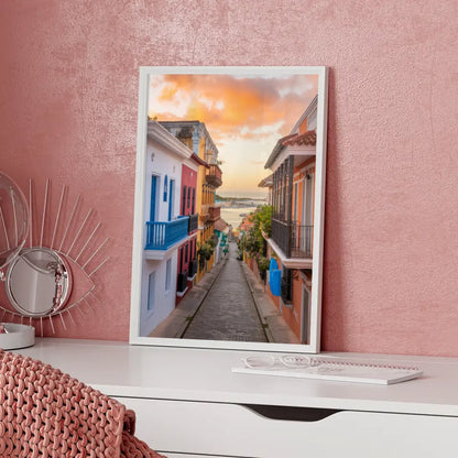 Poster Panama Altstadt Cartagena Goldene Stunde Kunstwerk 5