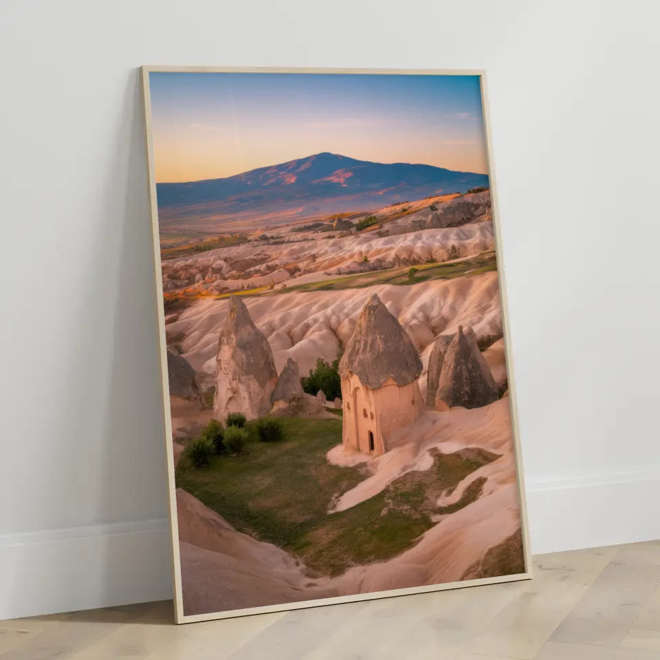 Poster Kappadokien Panorama Bild zur Goldenen Stunde 3