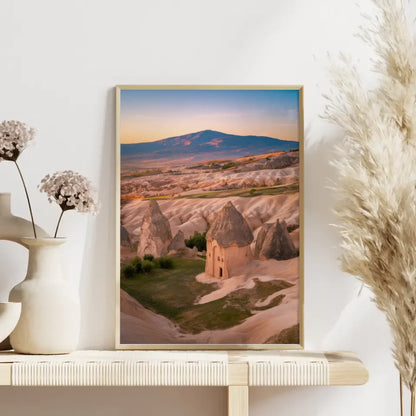 Poster Kappadokien Panorama Bild zur Goldenen Stunde 4