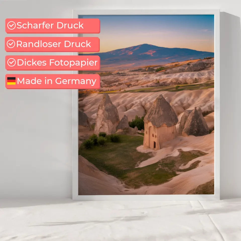 Poster Kappadokien Panorama Bild zur Goldenen Stunde 6