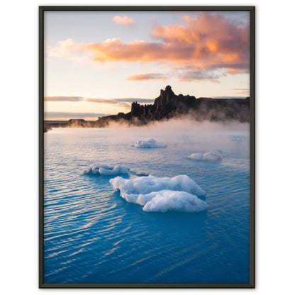 Poster von der Blauen Lagune im Panorama zur Goldenen Stunde 1