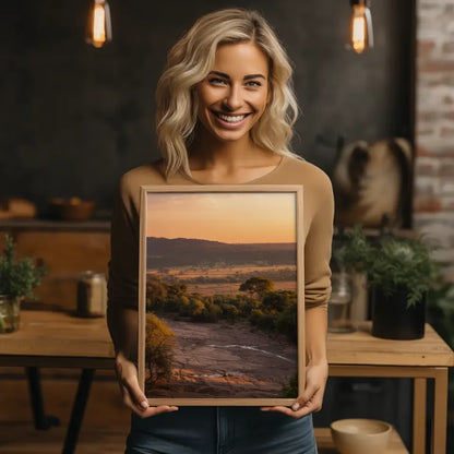 Poster Krüger-Nationalpark Südafrika zur goldenen Stunde 2