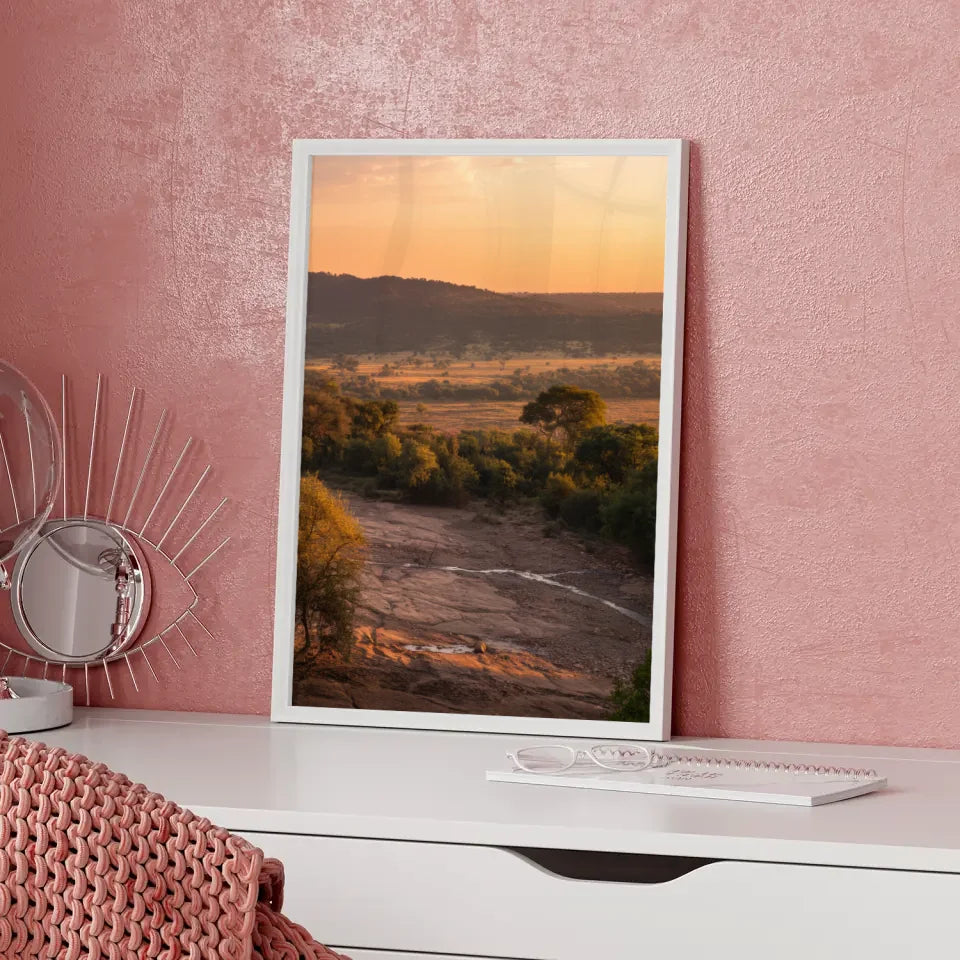 Poster Krüger-Nationalpark Südafrika zur goldenen Stunde 5