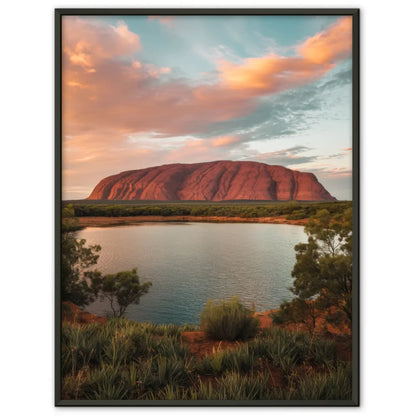 Poster Ayers Rock Australien bei Sonnenuntergang Panorama 1