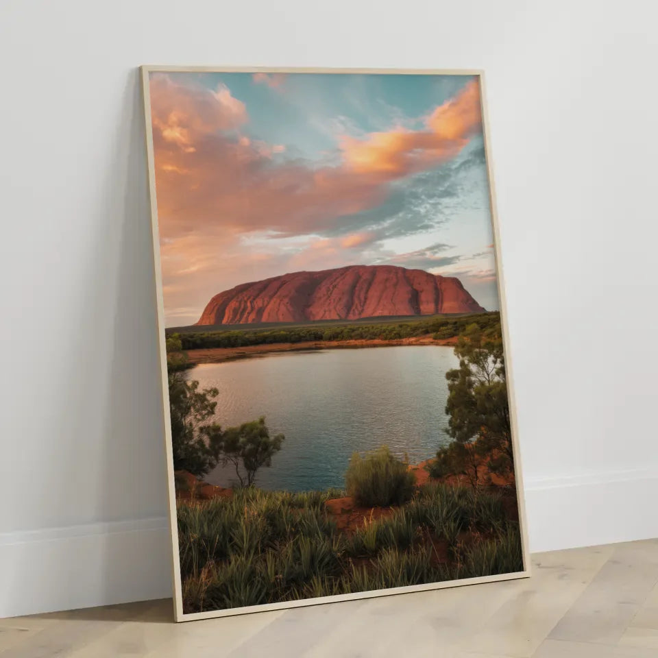 Poster Ayers Rock Australien bei Sonnenuntergang Panorama 3