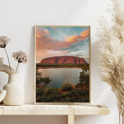 Poster Ayers Rock Australien bei Sonnenuntergang Panorama 4