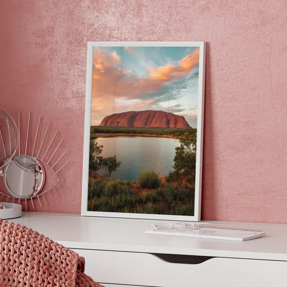 Poster Ayers Rock Australien bei Sonnenuntergang Panorama 5