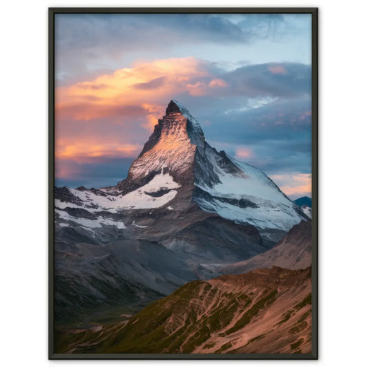 Poster Matterhorn Schweiz in der Goldenen Stunde beeindruckend 1