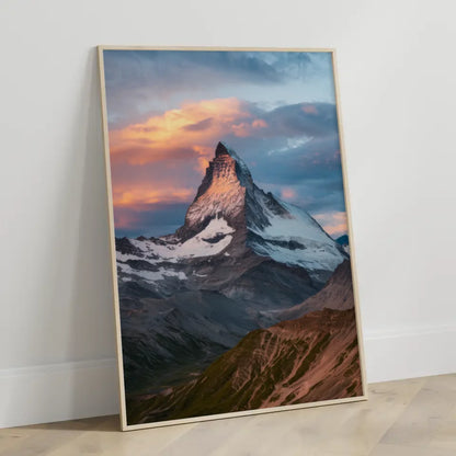 Poster Matterhorn Schweiz in der Goldenen Stunde beeindruckend 3