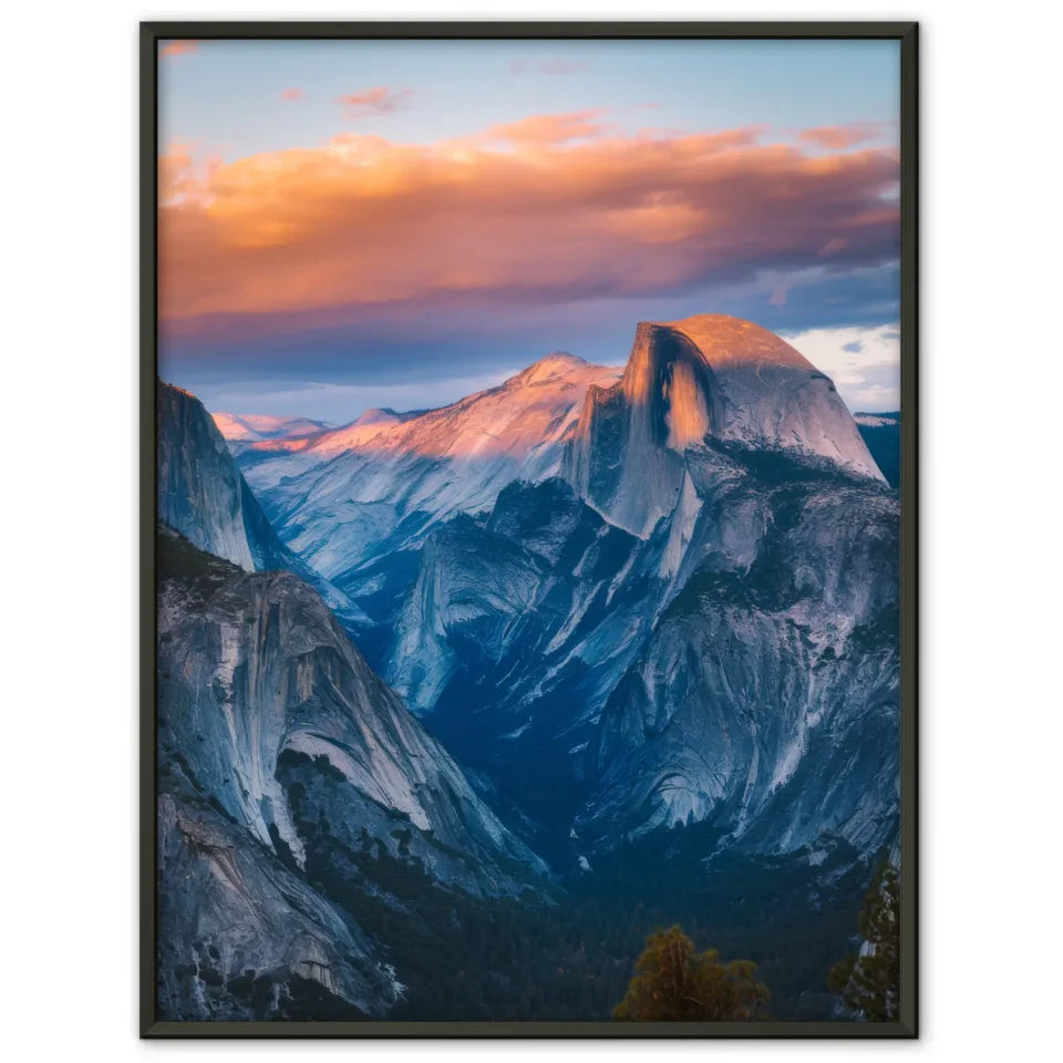Poster Yosemite Nationalpark Panorama Bild zur Golden Hour 1