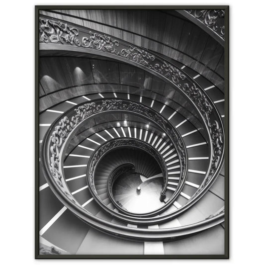 Eleganter Poster mit Wendeltreppe und Blumenmuster 1