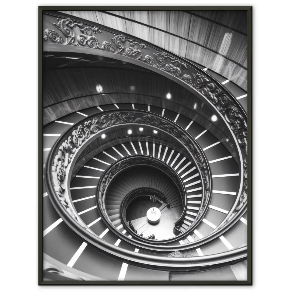 Elegante Wendeltreppe Poster mit kunstvollen Geländern gestalten 1