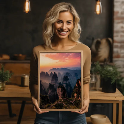 Minimalistisches Poster skandinavische Boho-Vase aus Ton 2