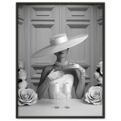 Elegante Frau mit Hut Poster stilvolle Kunstwerke 1