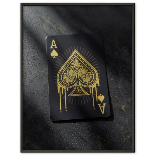 Vintage Poster Ace of Spades mit goldenen Mustern 1