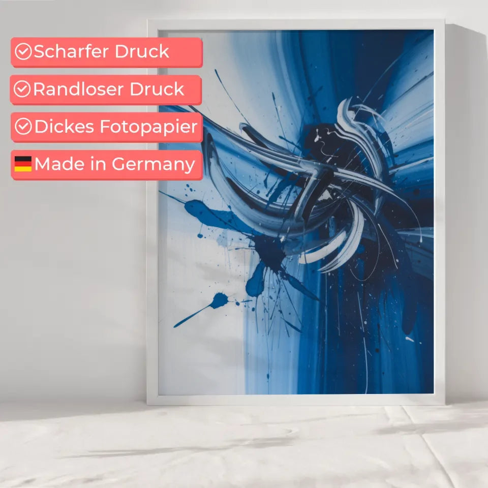 monochromatischer poster in blau und weiss fur dein zuhause 6