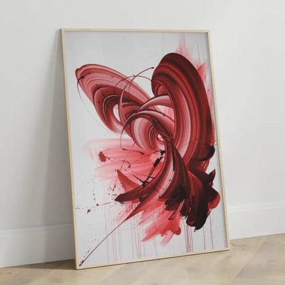 Abstraktes Poster in Rot Rosa für lebendige Wandgestaltung 3