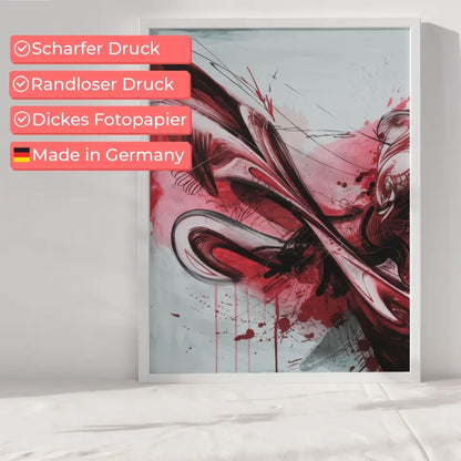 Monochromatisches abstraktes Poster in bunt 6