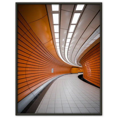 Moderne U-Bahn Station Poster in kräftigen Farben 1