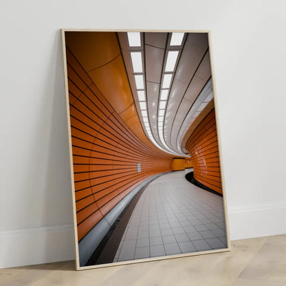 Moderne U-Bahn Station Poster in kräftigen Farben 3