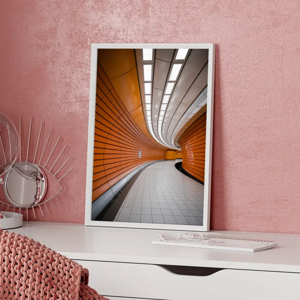 Moderne U-Bahn Station Poster in kräftigen Farben 5