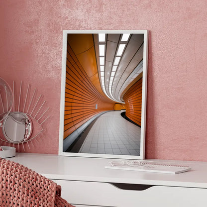 Moderne U-Bahn Station Poster in kräftigen Farben 5