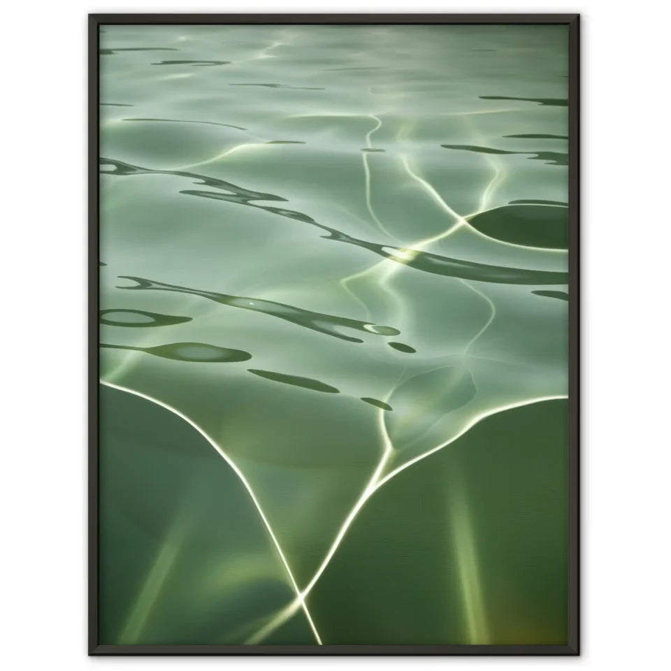 Beruhigendes Poster mit Wellenmotiv in Grün 1