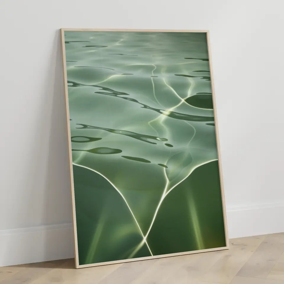 Beruhigendes Poster mit Wellenmotiv in Grün 3