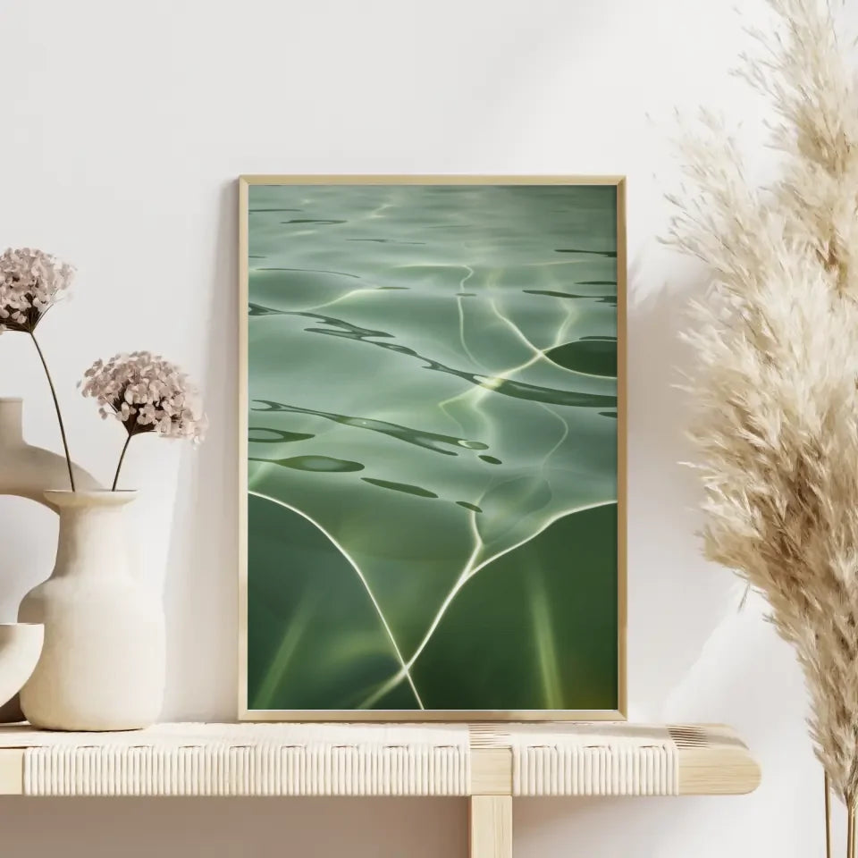 Beruhigendes Poster mit Wellenmotiv in Grün 4