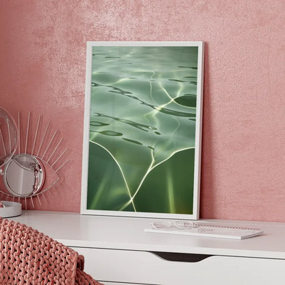 Beruhigendes Poster mit Wellenmotiv in Grün 5