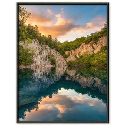 Poster Panorama Bild Plitvicer Seen in Kroatien Golden Hour 1
