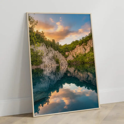 Poster Panorama Bild Plitvicer Seen in Kroatien Golden Hour 3