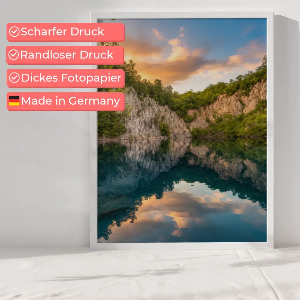 Poster Panorama Bild Plitvicer Seen in Kroatien Golden Hour 6