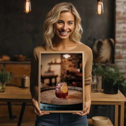 Ruhige Strandszene Poster bei Sonnenuntergang 2