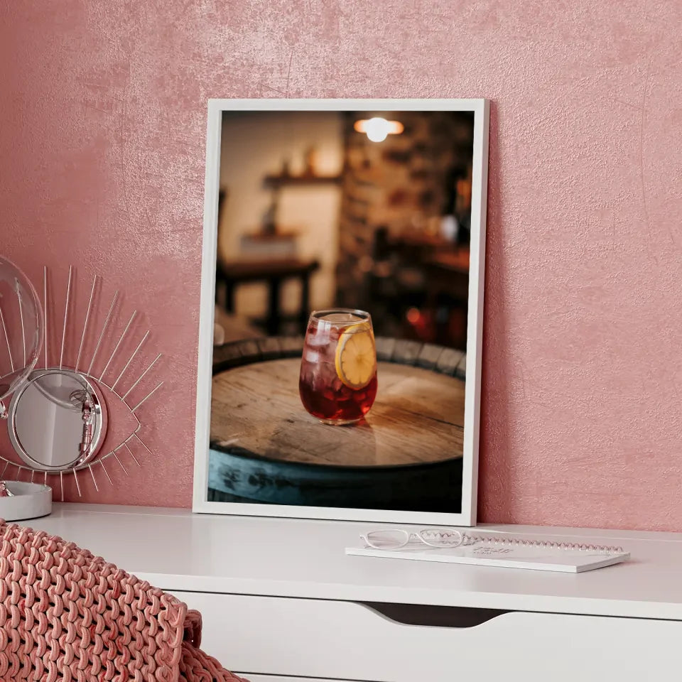 Ruhige Strandszene Poster bei Sonnenuntergang 5