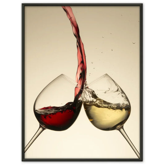 Dynamisches Poster mit Weingläsern in perfektem Moment 1