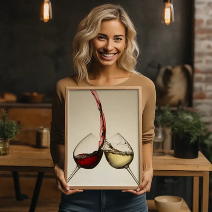 Dynamisches Poster mit Weingläsern in perfektem Moment 2