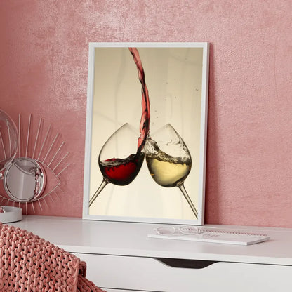 Dynamisches Poster mit Weingläsern in perfektem Moment 5