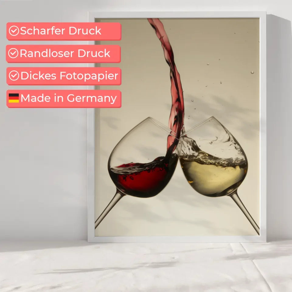 Dynamisches Poster mit Weingläsern in perfektem Moment 6
