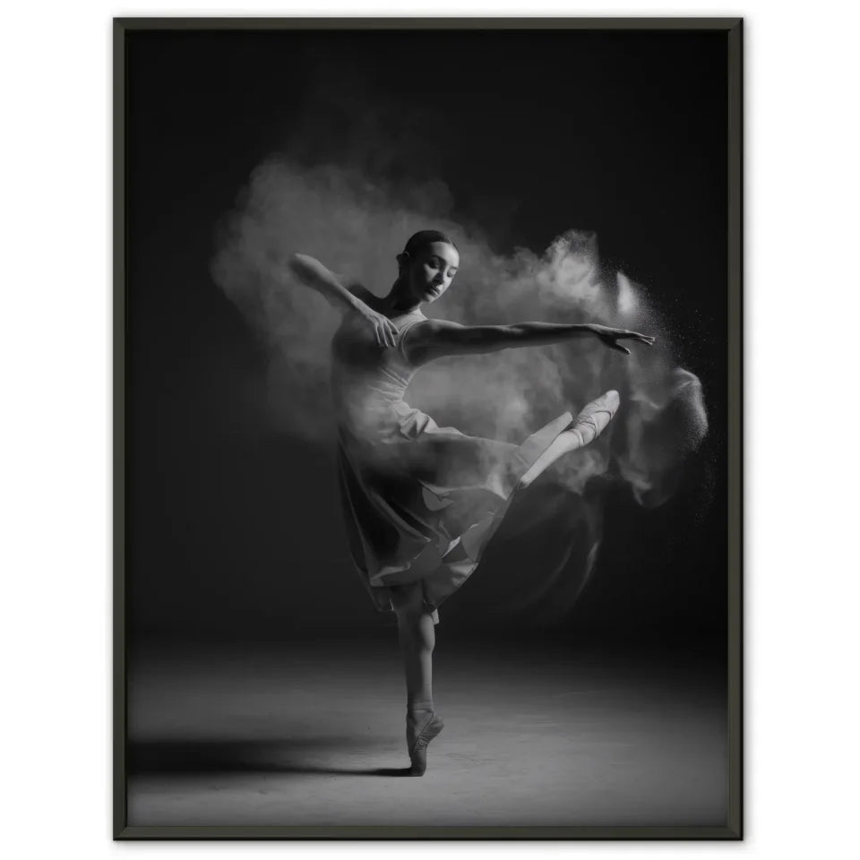 Elegante Tänzerin Poster mit dramatischem Hintergrund 1