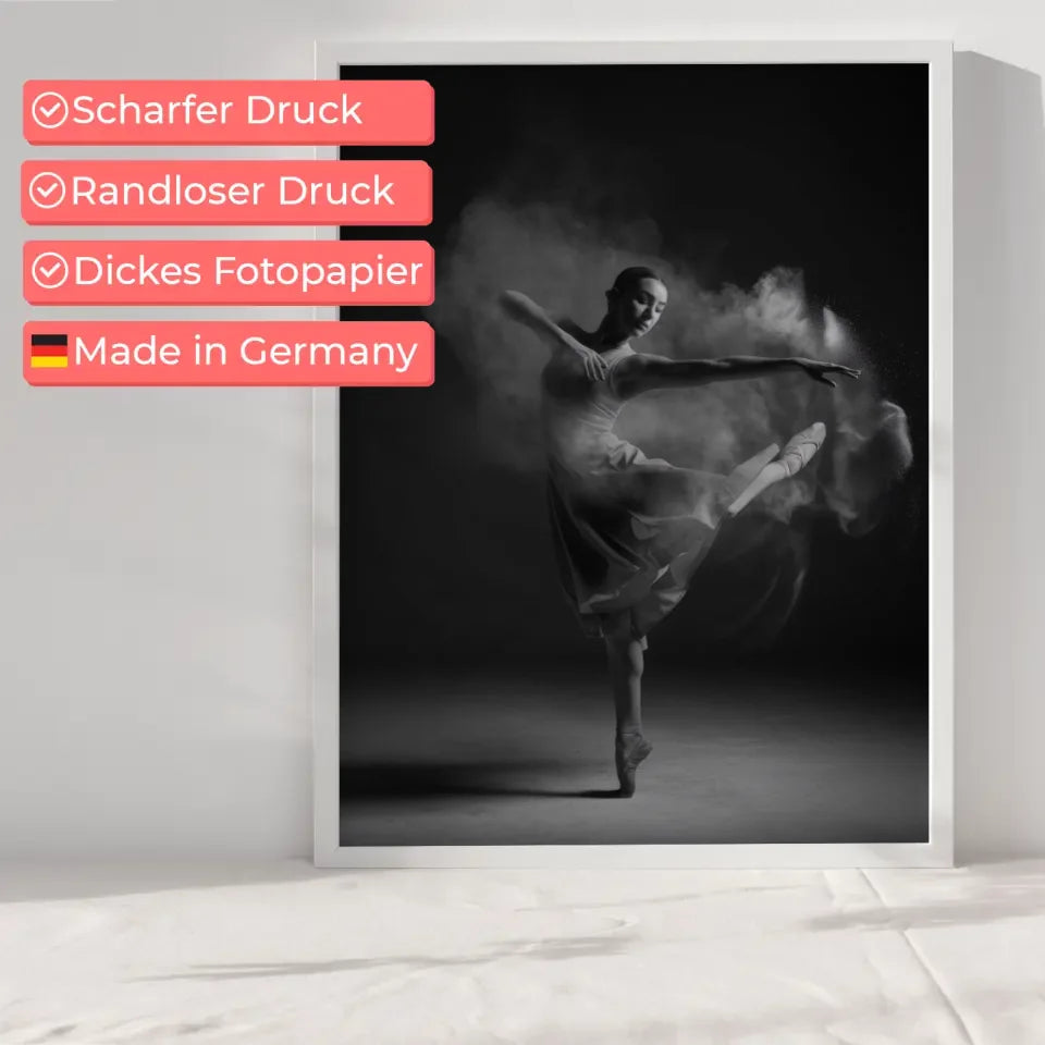 Elegante Tänzerin Poster mit dramatischem Hintergrund 6