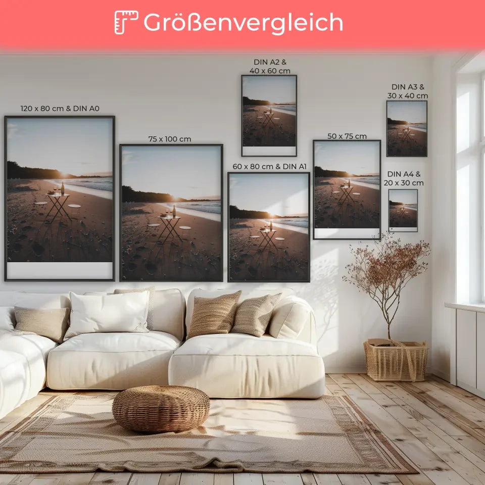 Elegantes Poster mit Champagnergläsern und Spritzdesign für jeden Raum 7